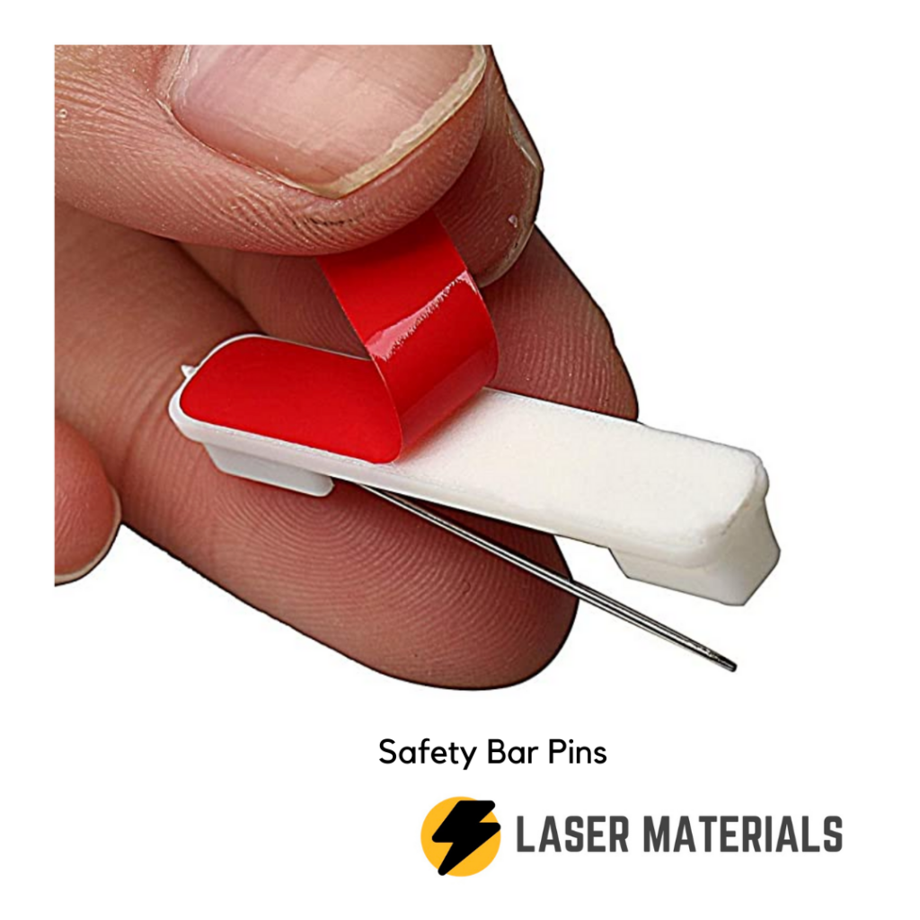 thumbnail image 2 of Aazon.co: 100 White Safety Pin Bar With Adhesive, Badge Pin Backs... 2 of 9