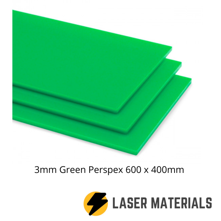 Green Perspex 600x400mm lasermaterials.ie