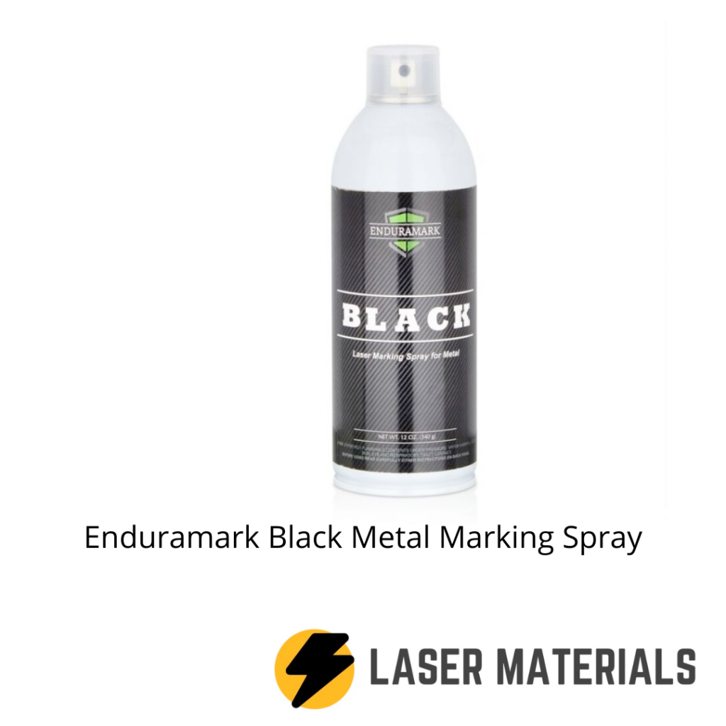 Enduramark Black Metal Marking Spray lasermaterials.ie